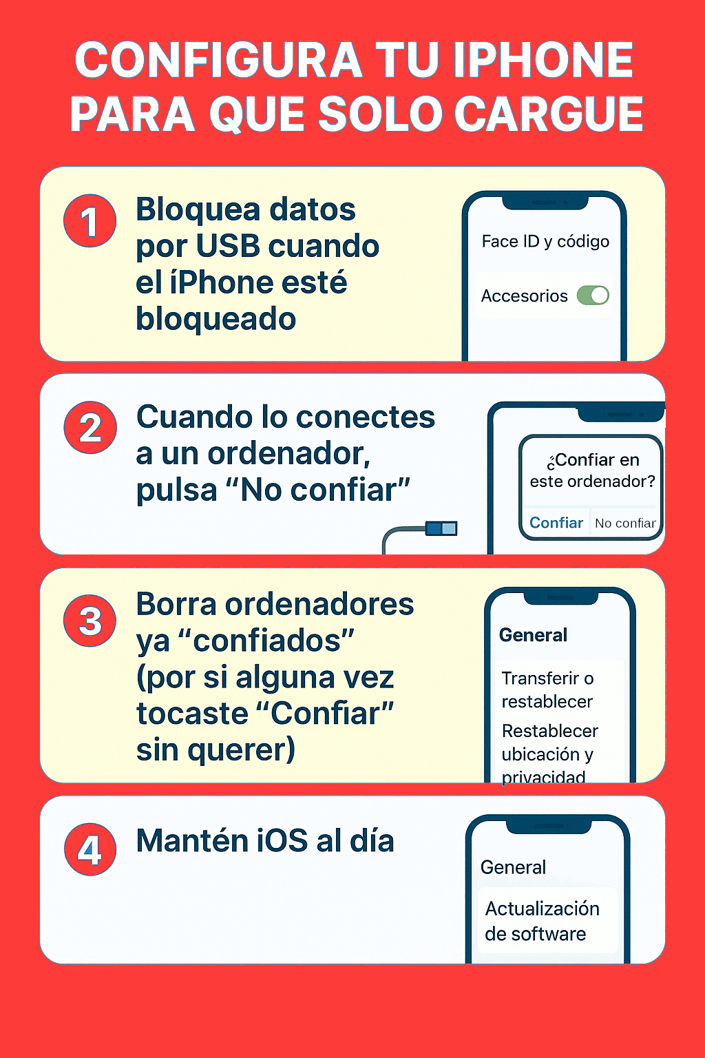Configuración solo carga USB-C
